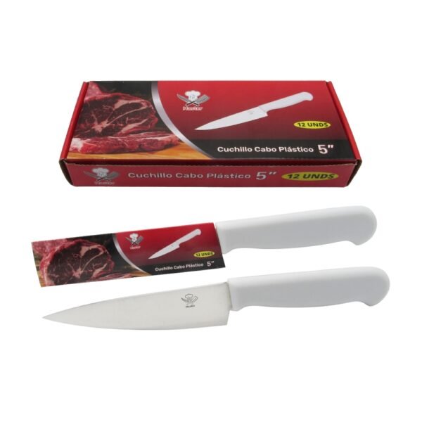 CUCHILLO CABO PLASTICO BLANCO DE 5 24620 5#