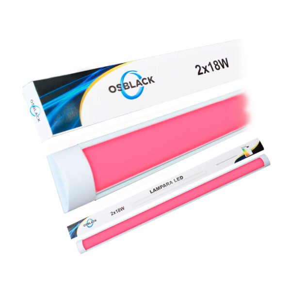 LAMPARA LED DE 2X18W ROJO 2X18W ROJO