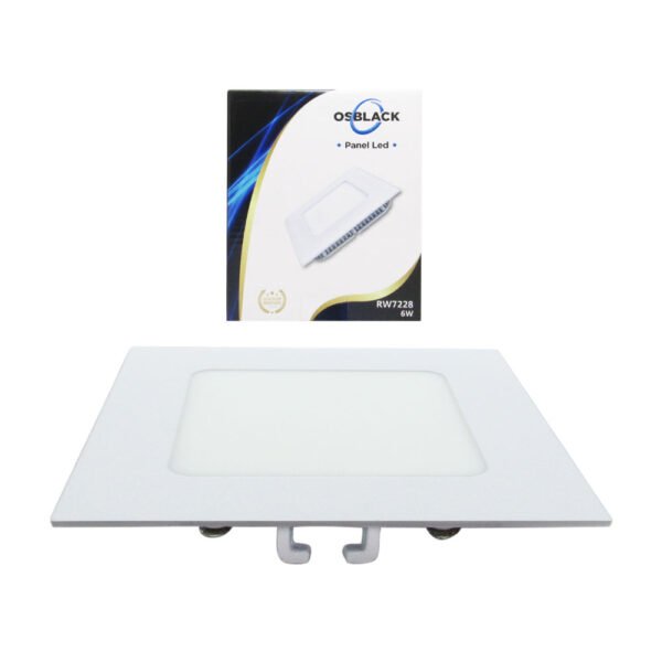 PANEL LED CUADRADO INCRUSTAR DE 6W RW7228 6W 6400K