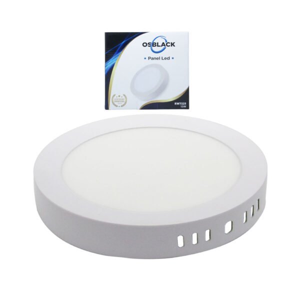 PANEL LED REDONDO SOBREPONER DE 12W RW7225 12W 6400K