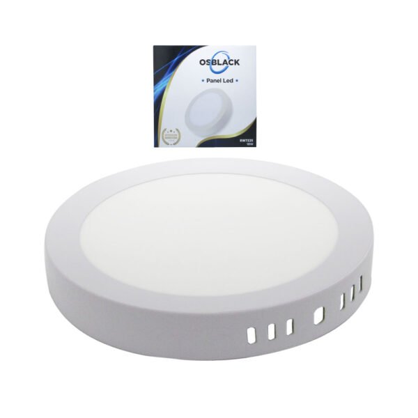 PANEL LED REDONDO SOBREPONER DE 18W RW7225 18W 6400K