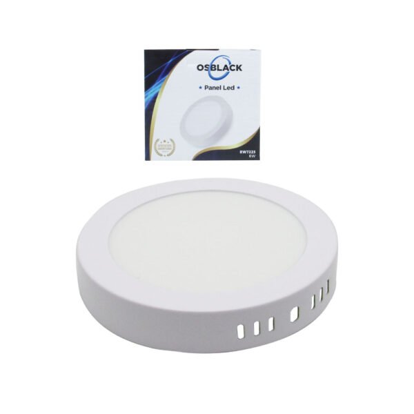 PANEL LED REDONDO SOBREPONER DE 6W RW7225 6W 6400K
