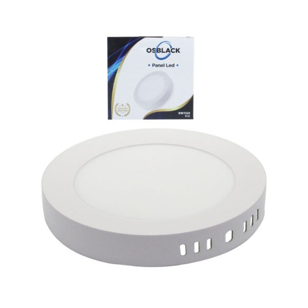PANEL LED REDONDO SOBREPONER DE 9W RW7225 9W 6400K