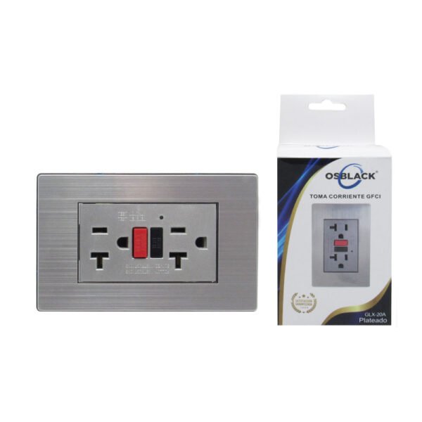 TOMACORRIENTE GFCI GLX 20A PLATEDO